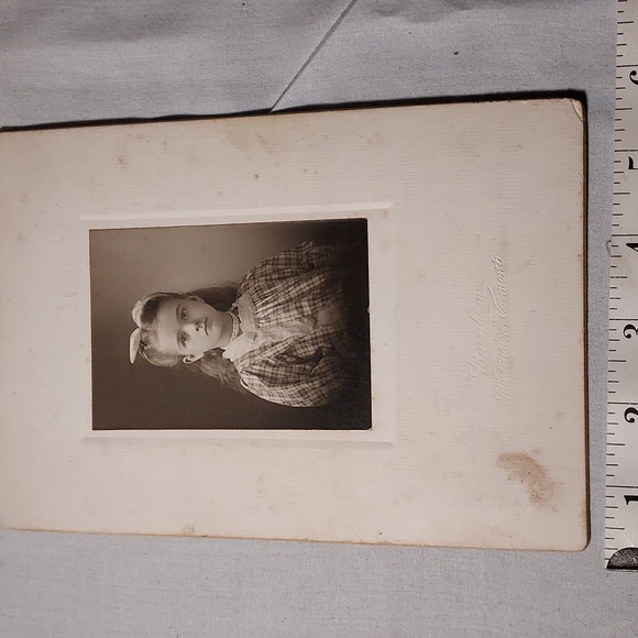 Antique Cabinet Card Photos Woman & Child Girl - Picture 3 of 6